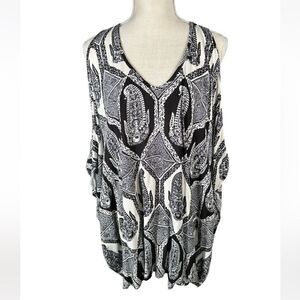 Show Me Your Mumu Black & White Peta-Boo Tunic In Color-Eat Pray Mu